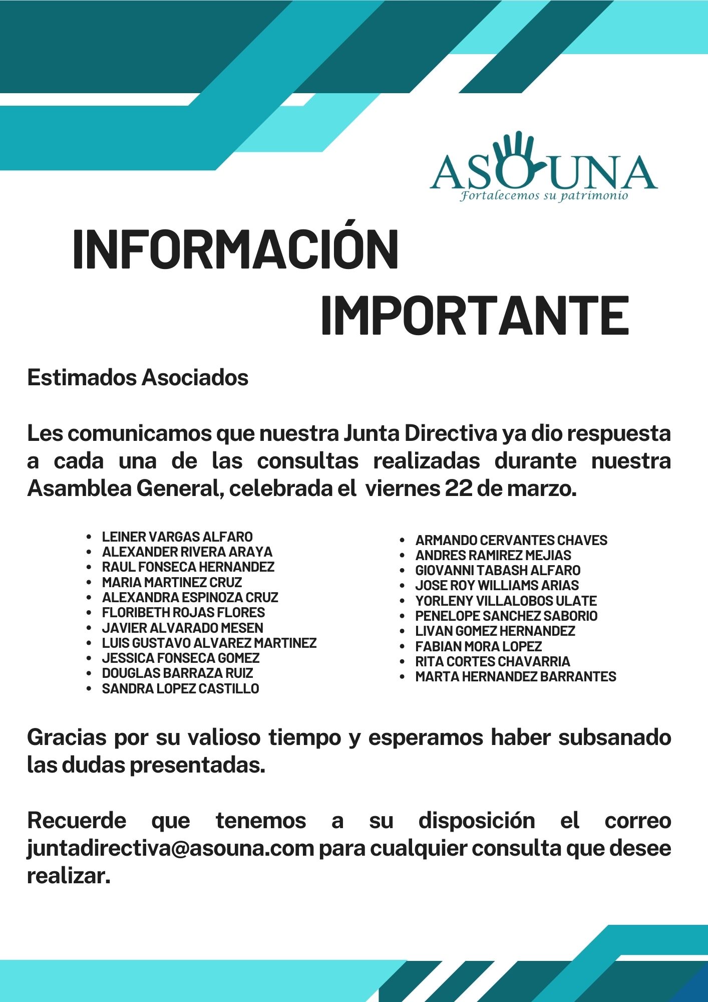 Comunicado Importante